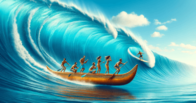 canoa havaina surfando, roc vaa flamengo rio de janeiro